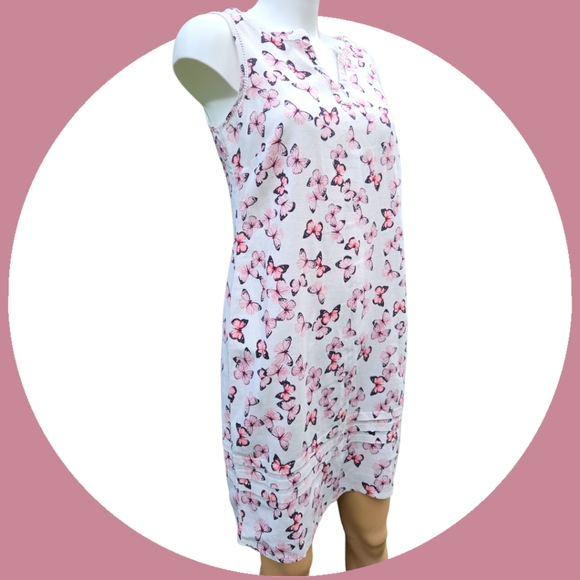 VGC Size 10 linen mix slip dress, light, cool, breezy perfect summer dress ☀️ - Picture 2 of 13